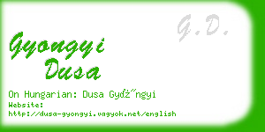 gyongyi dusa business card